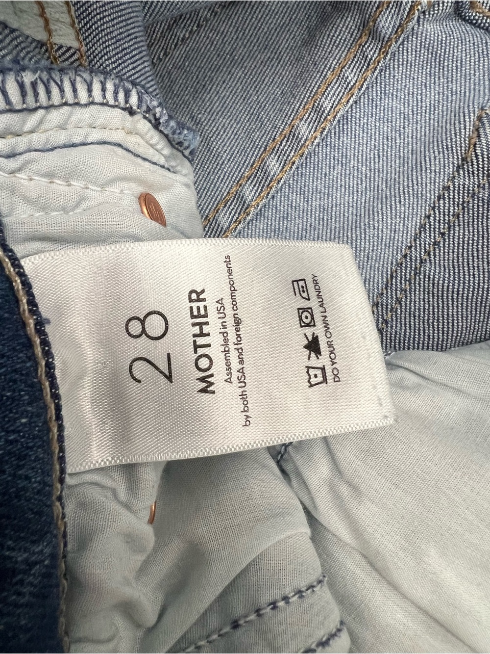 MOTHER The Weekender Fray Hem Jeans Take It Easy Wash Flare Stretch Denim 28 - Picture 6 of 14